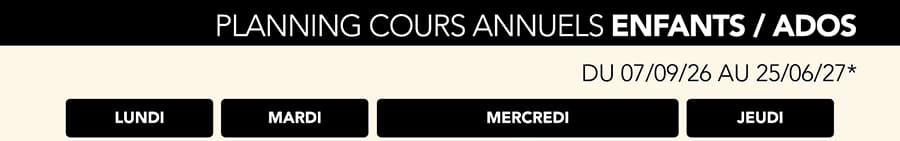 Cours annuels enfant ado